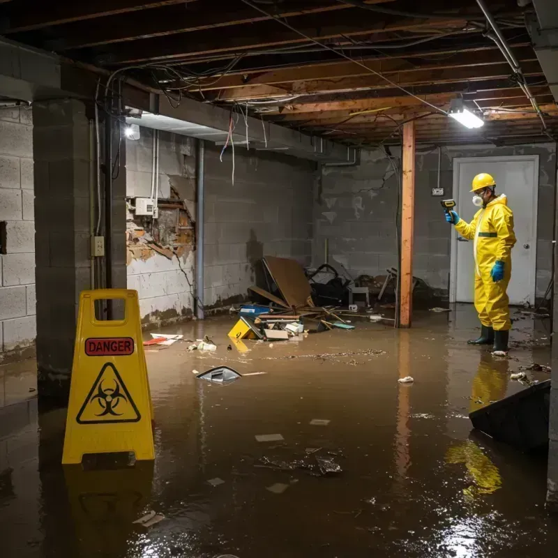 Flooded Basement Electrical Hazard in White Salmon, WA Property